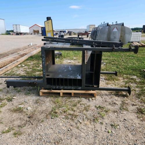 Heavy steel work table 44"W 75"H