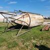 Steel hopper bottom bin 7'W 20'H w 2 I beams 25"W 10'L - 3