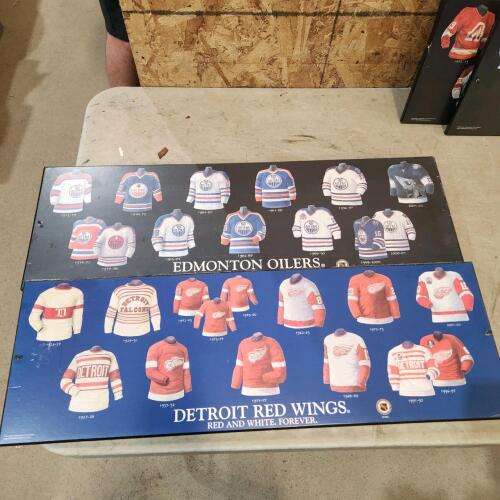 2 30"x10" Wooden hockey signs