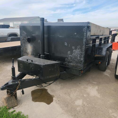 82"W 12'L 2005 rough dump trailer w ownership
