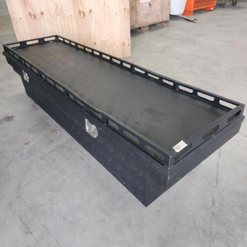 Unused Alum truck toolbox w slight damage