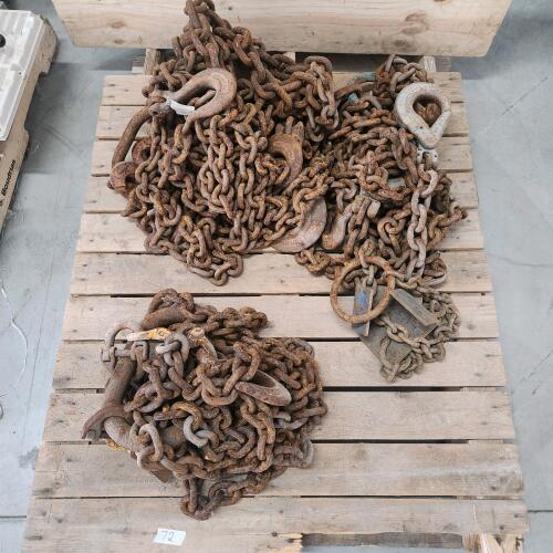 Skid of 1/2" chains, lengths unknown