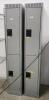 2 2 Section storage lockers 12"W 18"D 72"H