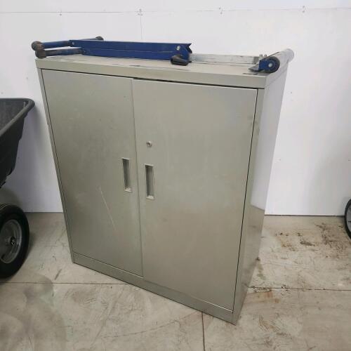 2 Door storage cabinet 36"W 18"D 41"H , adj rolling stand