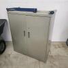 2 Door storage cabinet 36"W 18"D 41"H , adj rolling stand