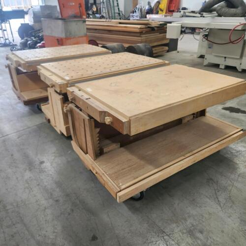 3 Heavy duty multi function carts out of furniture shop 4'L 30"W 26"H
