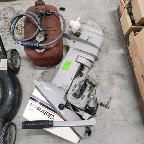 Running Johnson outboard motor w fuel tank