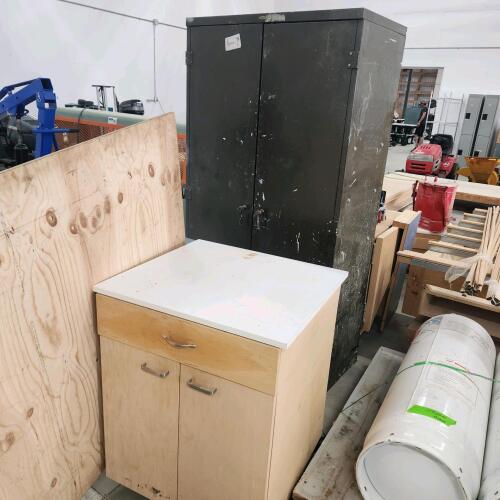 Rolling cabinet 27"W 34"H, metal cabinet 37"W 20"D 72"H