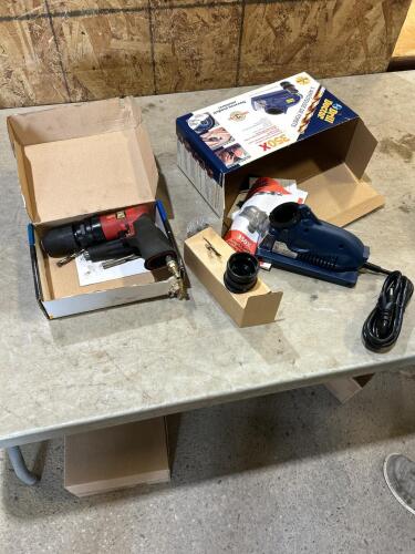 Unused drill bit sharpener, air drill
