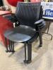 4 Plastic stacking chairs