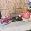 2 Empty tackle boxes & bait bucket