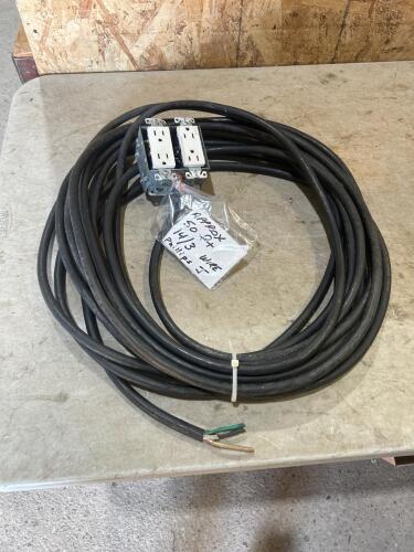 Approx 50&rsquo; 14/3 wire w outlets