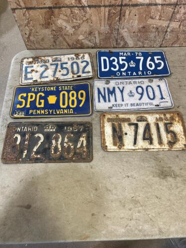 Older licence plates