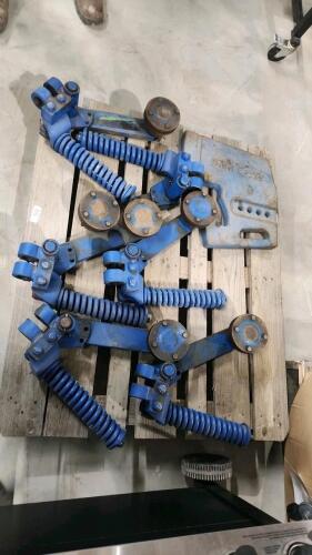 Overrum plow coulter mounts