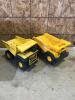 Plastic & metal dump trucks