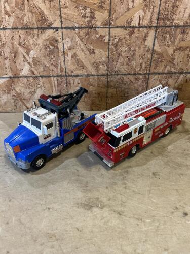 2 Tonka plastic trucks