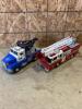 2 Tonka plastic trucks