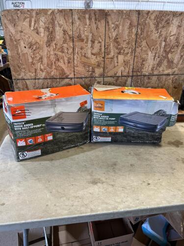 2 Queen air mattresses condition unknown