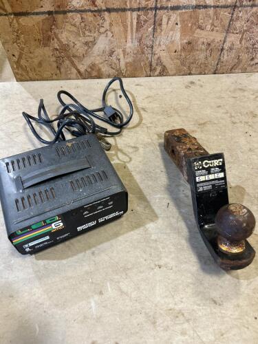 12v Battery charger, 2&rdquo; hitch w 2 5/16&rdquo; ball