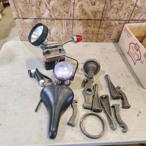 Flash lights, bike seat, pullers