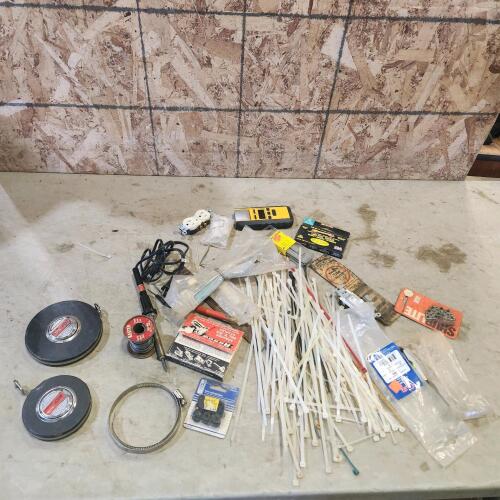 Soldering irons, tape measures, zip ties, etc