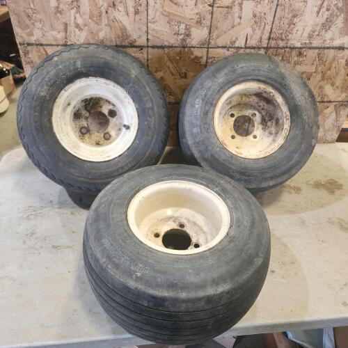 3 Golf cart wheels