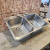 Stainless double sink 31"L 21"W 8"D