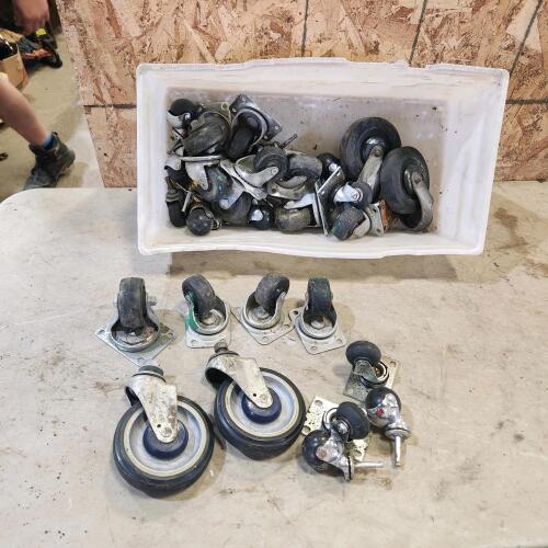 Assorted castor wheels