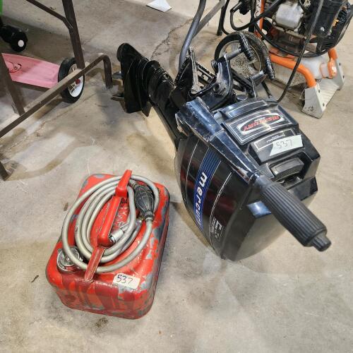 9.8hp Mercury outboard motor good running order, fuel tank