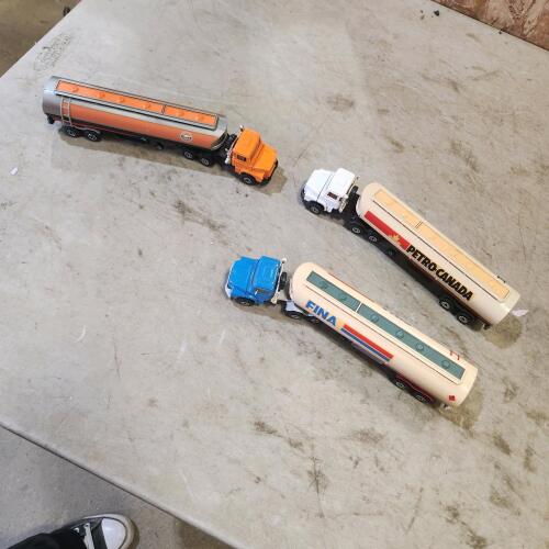 3 10" Diecast tanker trucks
