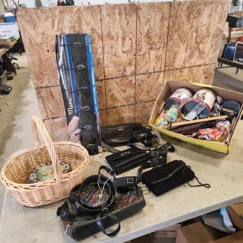 Purses, various household items