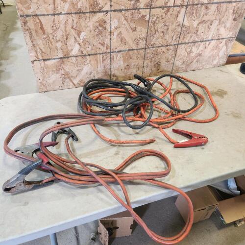 2 sets of booster cables, 1 needs repair