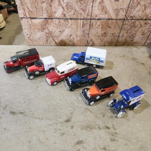 6 Diecast coin banks