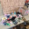 Assortment of new & used shower supplies, etc.