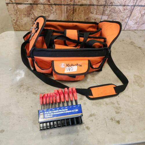 Kubota tool bag, T handle hex keys