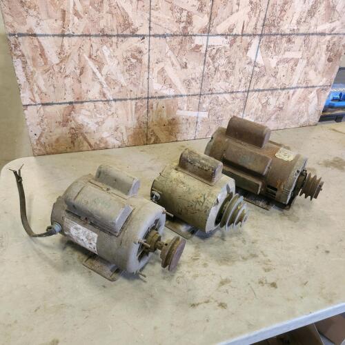 3 Electric motors, worked when last used, haven't been used in awhile