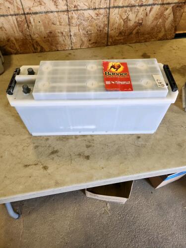 12V load tested battery 19"L 7"W 8"H