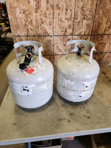 2 Empty bbq propane tanks