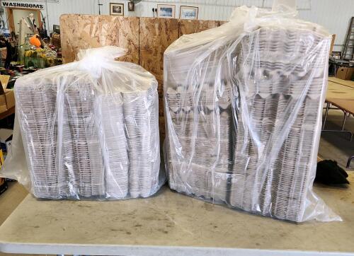Approx 300 egg flats & cartons
