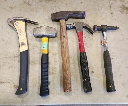 Assorted hammers