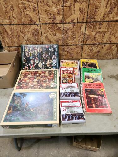 Puzzles, cookbooks