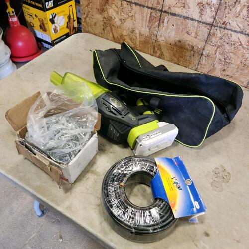 24v Cordless vacuum, Snowblower tire chains, etc