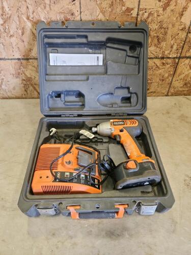 Ridgid 14.4v cordless impact driver w battery & charger