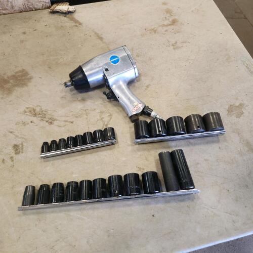 1/2" & 3/8" SAE Sockets and 1/2" Air impact