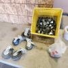 Assorted sized caster wheels