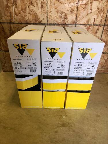 Various rolls of abrasive
