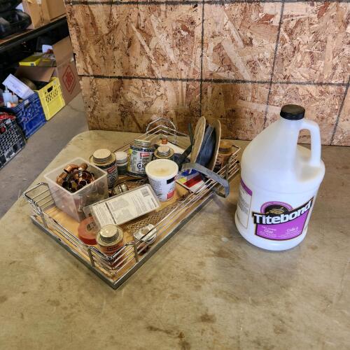 Plumbing supplies and melamine glue