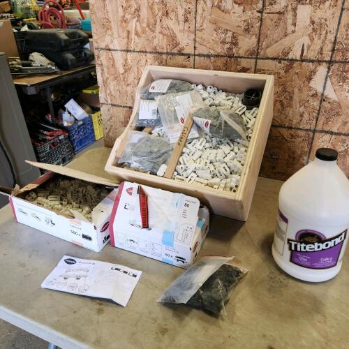 Cabinet hardware and melamine glue
