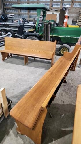 9'&7' Oak benches
