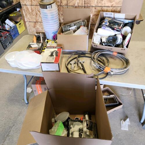 Large assortment of painting tools and accessories